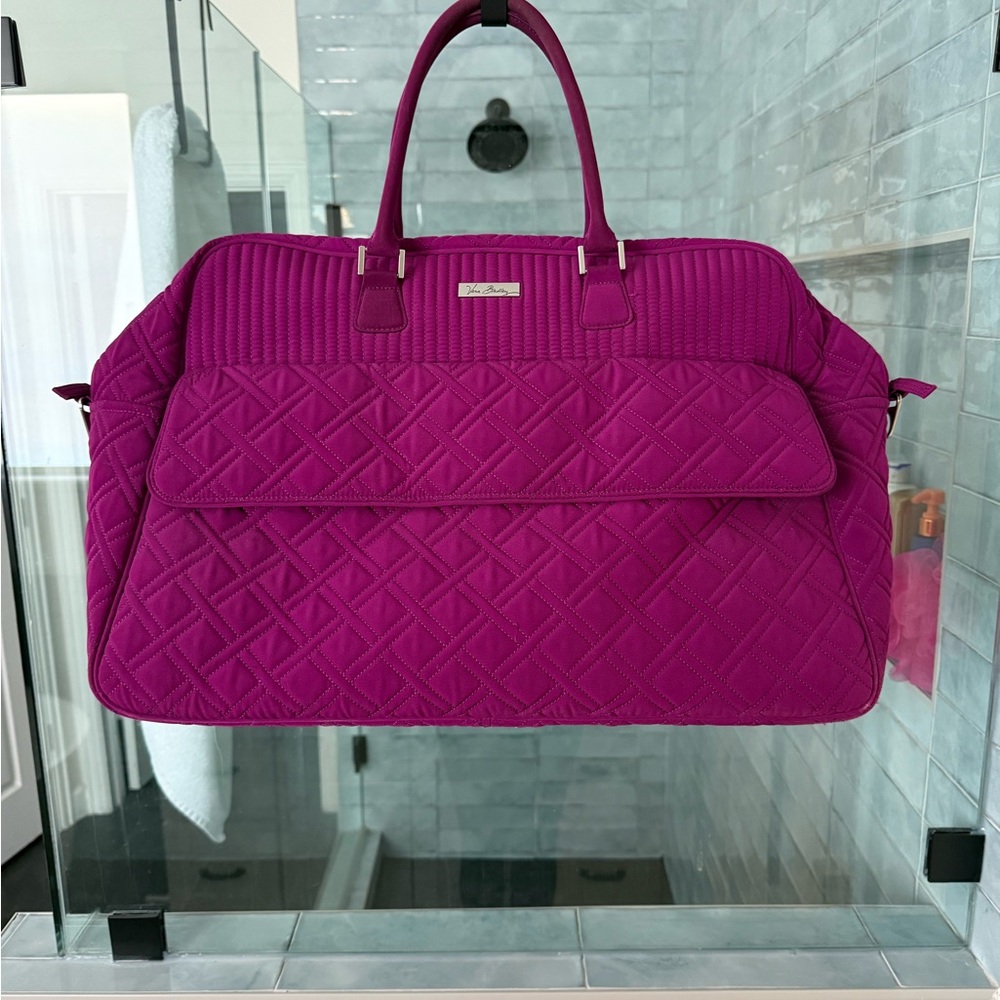 Vera Bradley Bright Magenta Quilted Travel Duffel